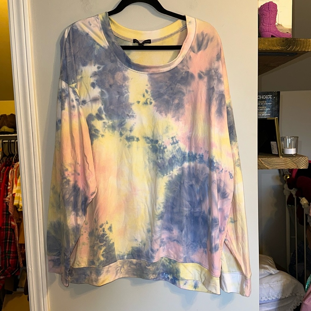 Signature Studio XL tie dye long sleeve